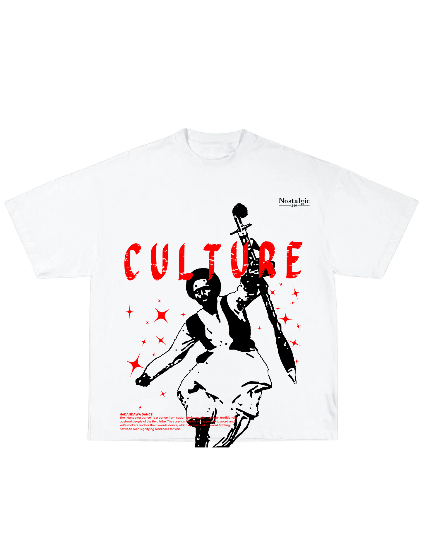 Culture Red Graphic Tee - Off-White