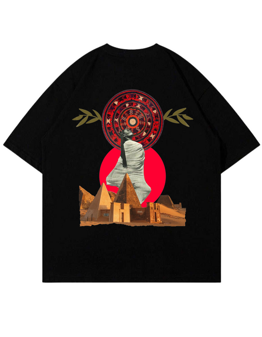 "Kandaka Dance" Oversized Tee - Black