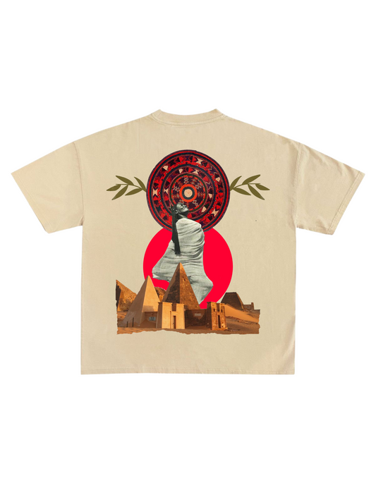 "Kandaka Dance" Oversized Tee - Beige