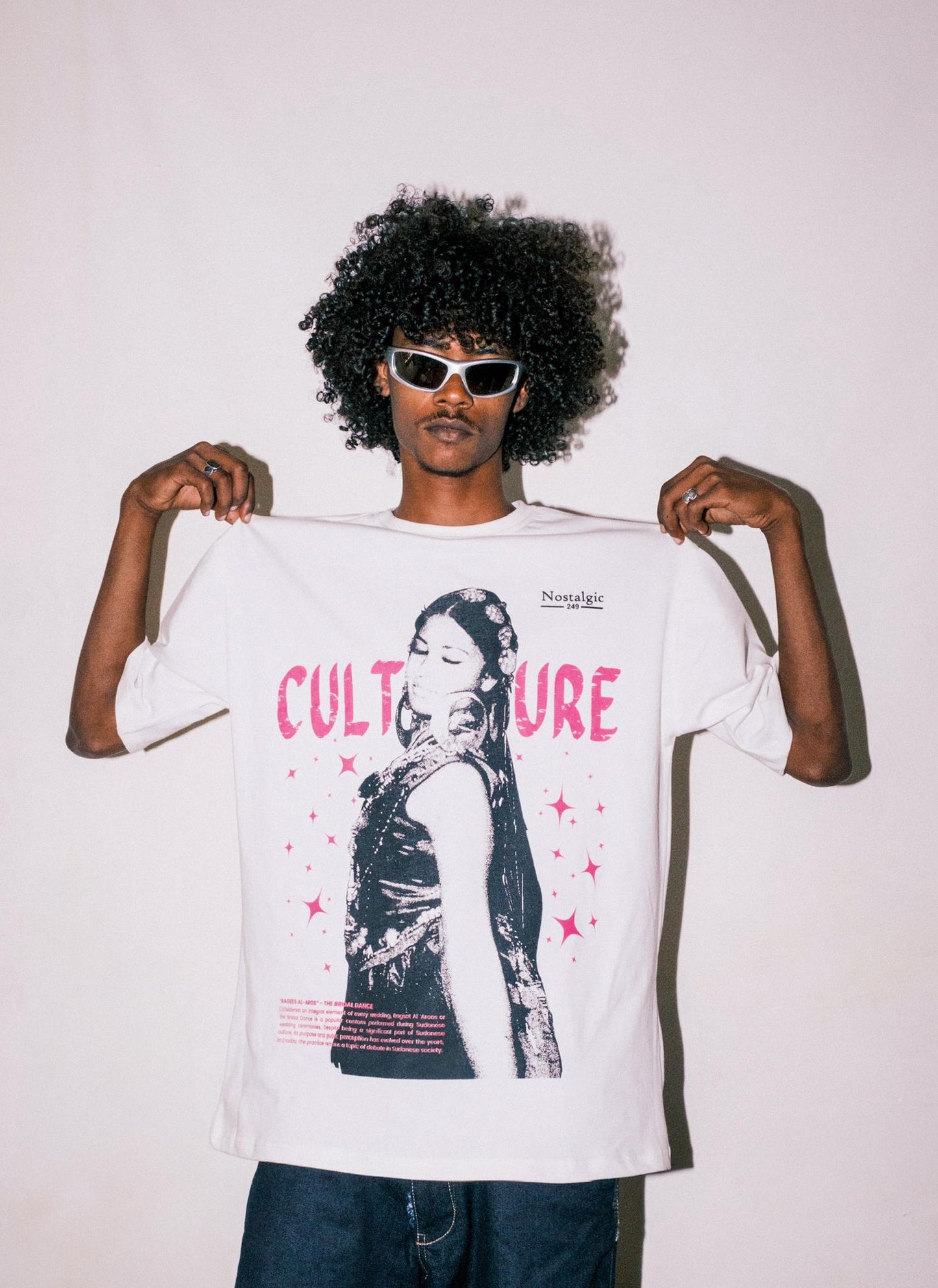 Culture Pink Graphic Tee - Off-White