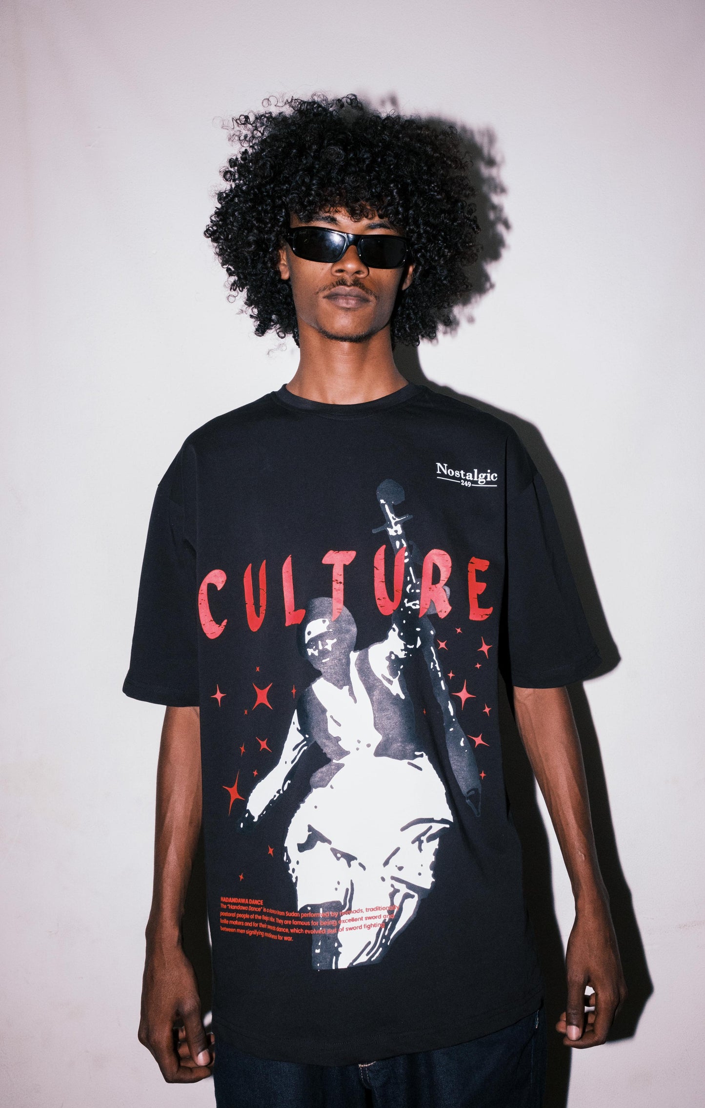 Culture Red Graphic Tee - Black