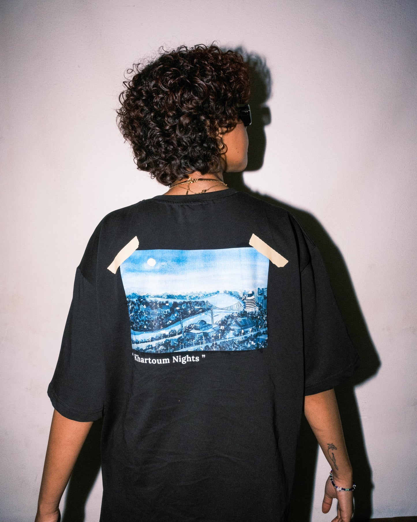 "Khartoum Nights" Oversized Tee - Black