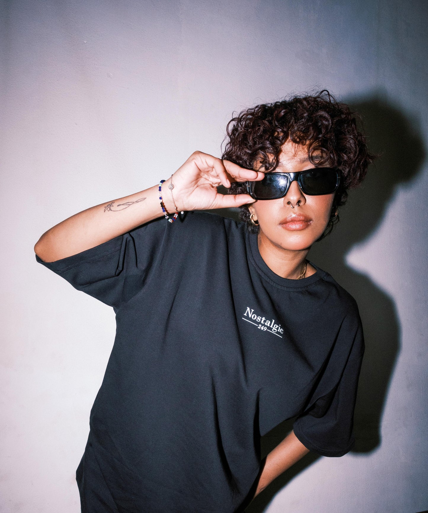 "Khartoum Nights" Oversized Tee - Black