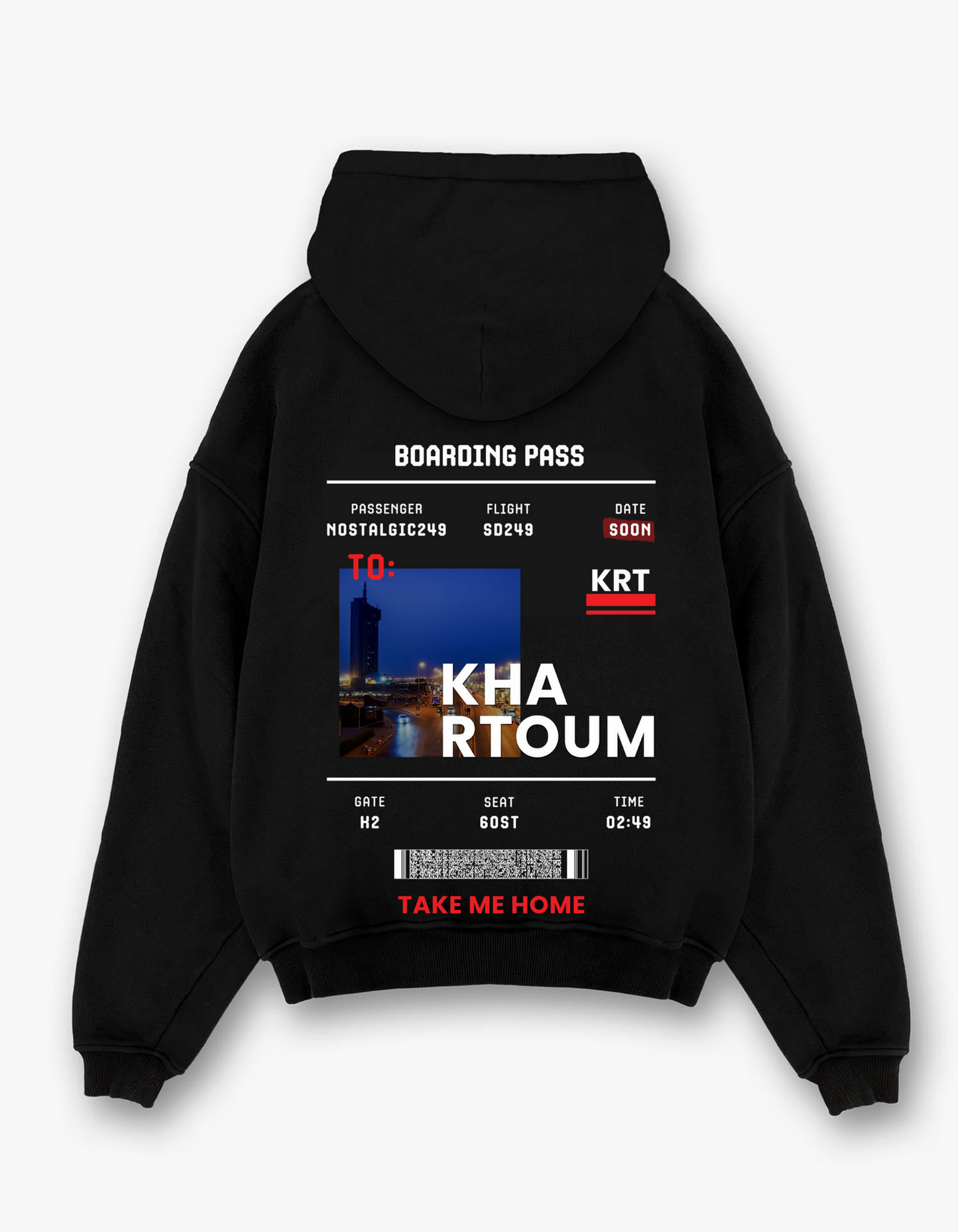 Khartoum "TAKE ME HOME" Oversized Hoodie