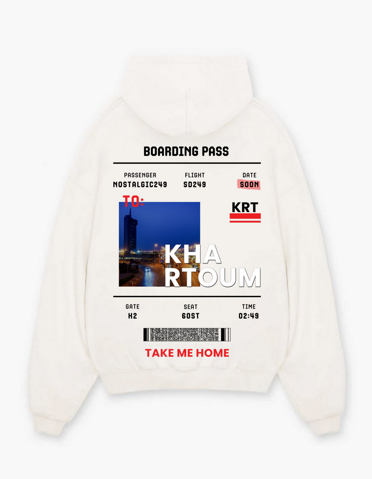 Khartoum "TAKE ME HOME" Oversized Hoodie