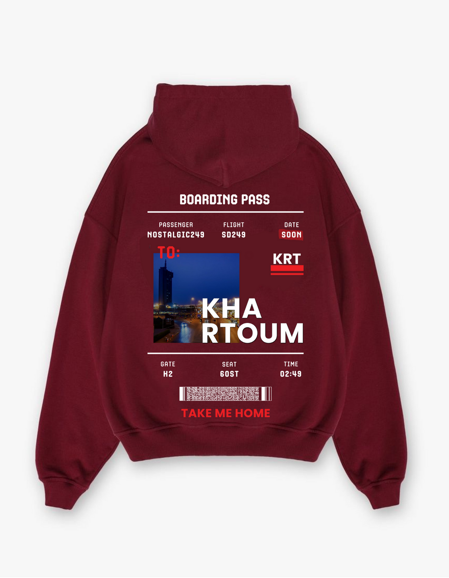 Khartoum "TAKE ME HOME" Oversized Hoodie